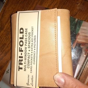 Brand new genuine leather trifold wallet